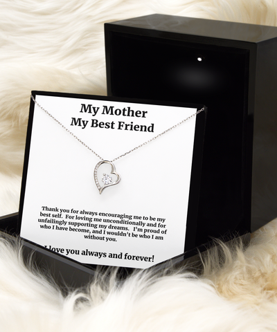 Image of My Mother My Best Friend Necklace, Gift For Mom From Son or Daughter
