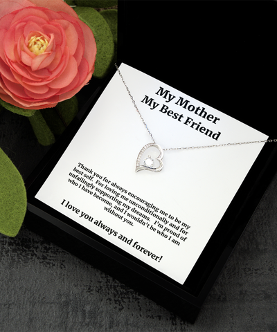 Image of My Mother My Best Friend Necklace, Gift For Mom From Son or Daughter