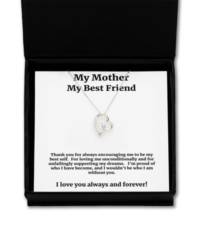 Image of My Mother My Best Friend Necklace, Gift For Mom From Son or Daughter